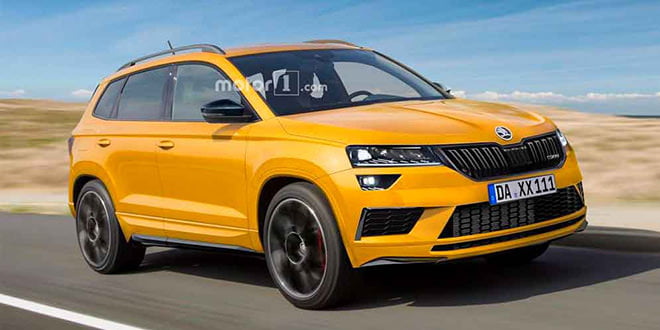 Горячий кроссовер Skoda Karoq RS на неофициальном рендере