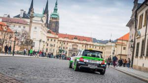 Ралли-кар Skoda Fabia R5 в Праге