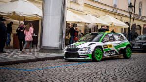 Ралли-такси Skoda Fabia R5 на улицах Праги