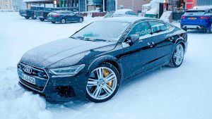 Мул Audi RS7 Sportback 2019 на зимних испытаниях