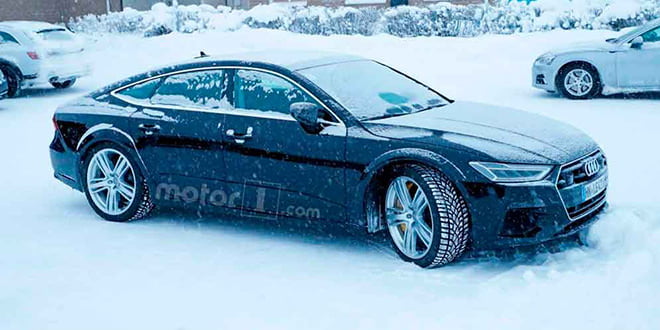 Мул новой Audi RS7 замечен на зимних тестах | шпионские фото