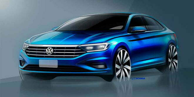 Опубликованы новые официальные тизеры Volkswagen Jetta 2018