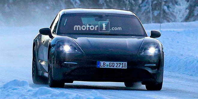Porsche Mission E проходит зимние испытания | шпионские фото