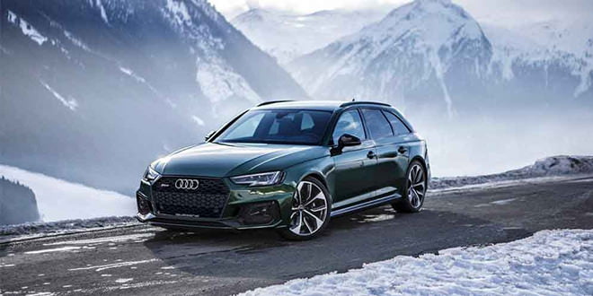 Новая Audi RS4 Avant на зимних фото в Швейцарских Альпах