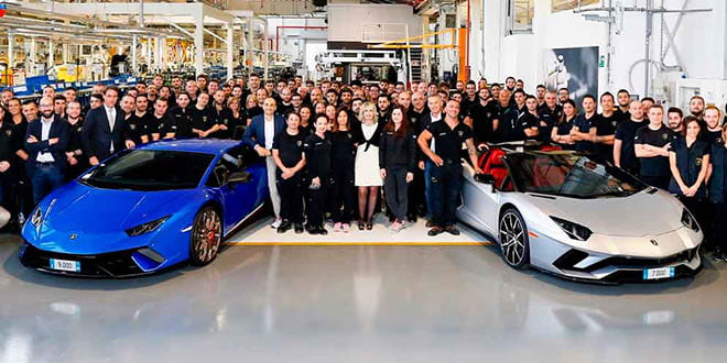 Отчет Lamborghini за 2017 год: продано 3 815 суперкаров