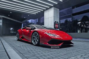 Lamborghini Huracan Rosso Corsa на дисках Strasse Wheels
