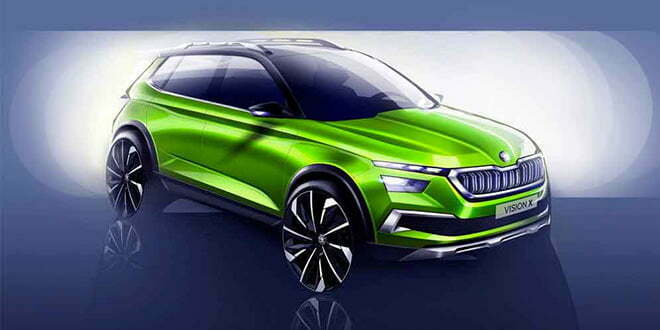 Маленький кроссовер Skoda Vision X Concept: первые скетчи