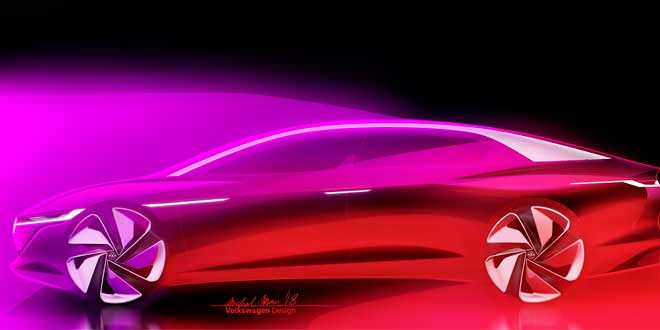 Volkswagen ID Vizzion Concept ответит Tesla Model S