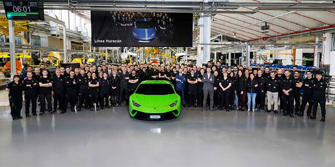 Тираж производства Lamborghini Huracan достиг 10 000 единиц