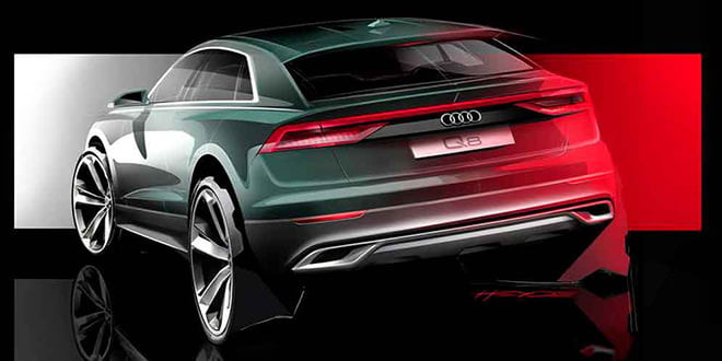Дизайн задней части Audi Q8 раскрыт на тизере