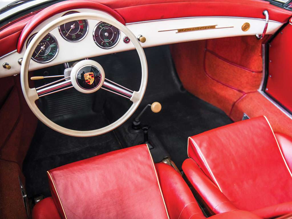 Фото внутри Porsche 356 A 1600 Speedster 1956 года выпуска