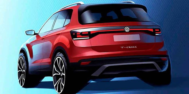 Маленький кроссовер Volkswagen T-Cross на первом тизере