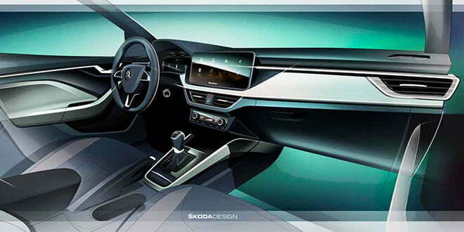 Skoda Scala раскрыла дизайн интерьера на тизере