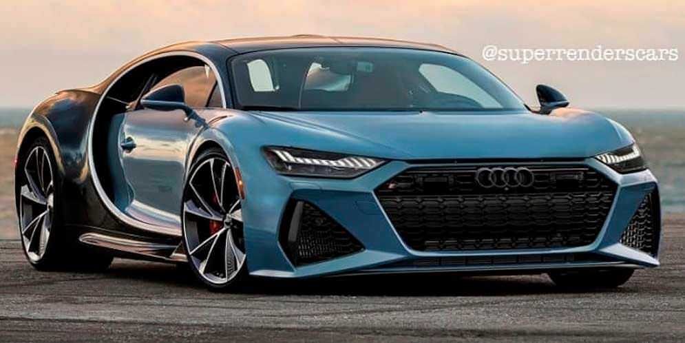 Фантазия на тему Audi RS7 по мотивам Bugatti Chiron | фото