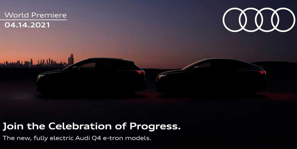 Новые Audi Q4 E-Tron и Q4 E-Tron Sportback покажут 14 апреля