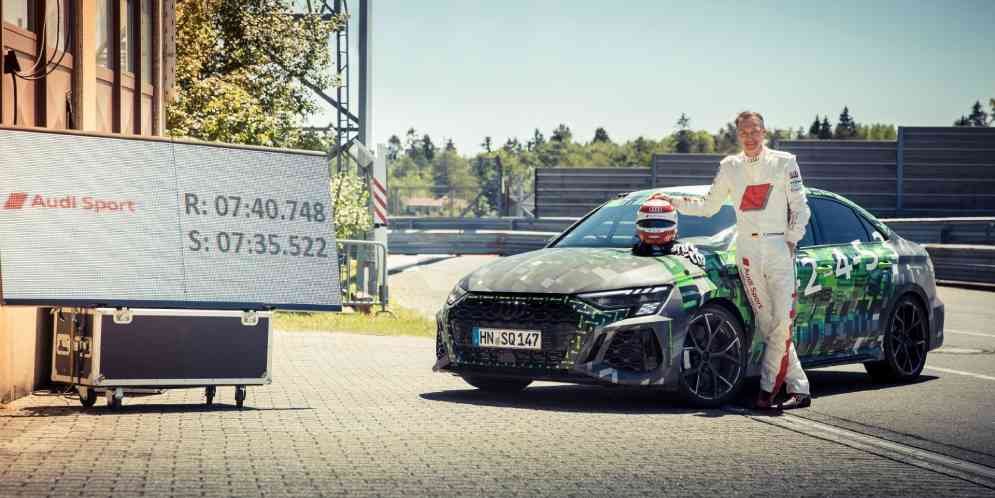 Новая Audi RS3 Sedan 2022 года установила рекорд Нюрбургринга