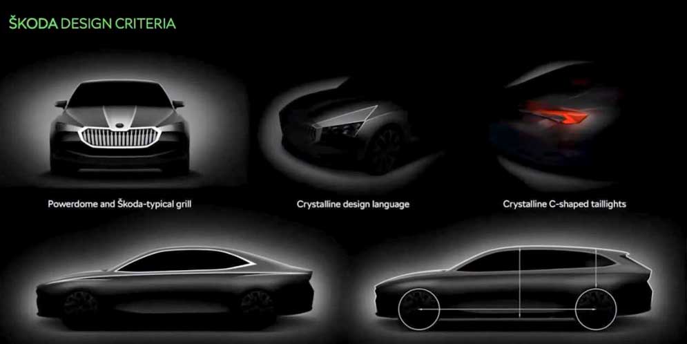 Следующая Skoda Superb 2023 раскрывает ранние эскизы дизайна