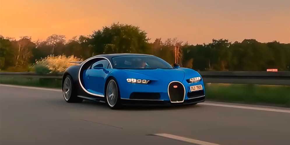 Bugatti Chiron развил скорость 414 км/ч на автобане в Чехии