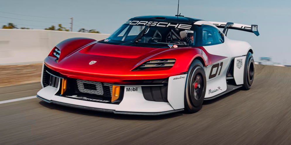 Электро-суперкар Porsche Mission R впервые протестировали на треке