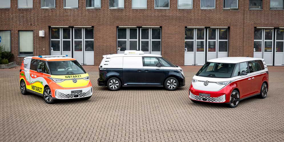 Volkswagen показав флот фургонів ID. Buzz спецпризначення