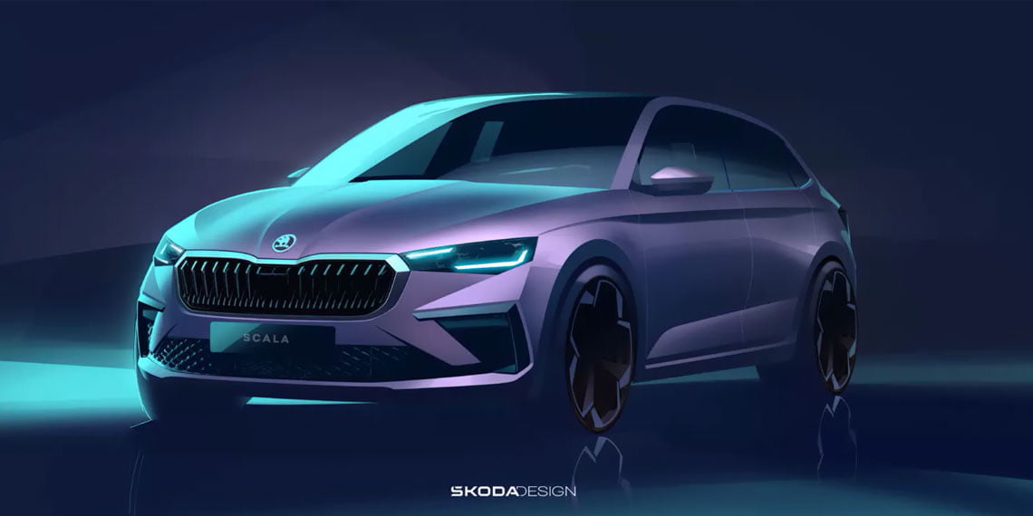 Skoda покаже рестайлінг Kamiq та Scala 1 серпня. Прев'ю на перших ескізах