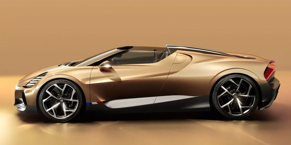Побудовано золотий Bugatti Mistral за програмою Bugatti Sur Mesure